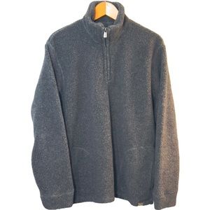 Arrow Jeans Gray Pile Fleece 1/4 Quarter Zip Pull Over Sweatshirt M